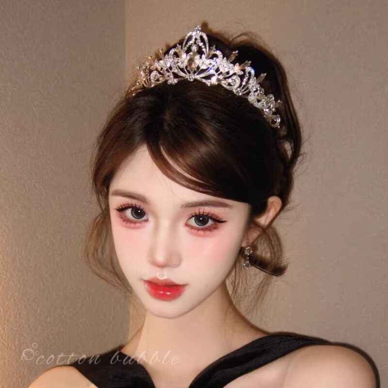 皇冠生日帽头饰女氛围感派对新娘发饰女神十八岁成人礼王冠