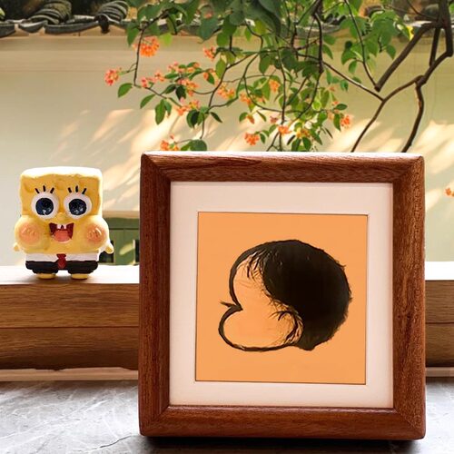 宝宝胎发纪念品制作胎毛画
