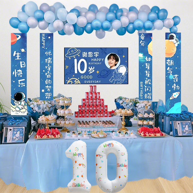 【2025新款】男孩生日投屏布置