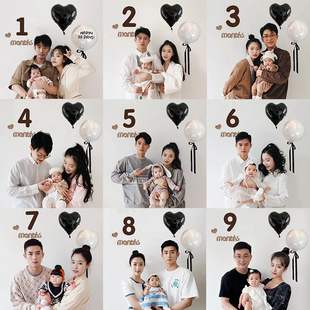 百天拍照道具满月布置装饰龙宝宝100天纪念女孩30婴儿背景墙男孩