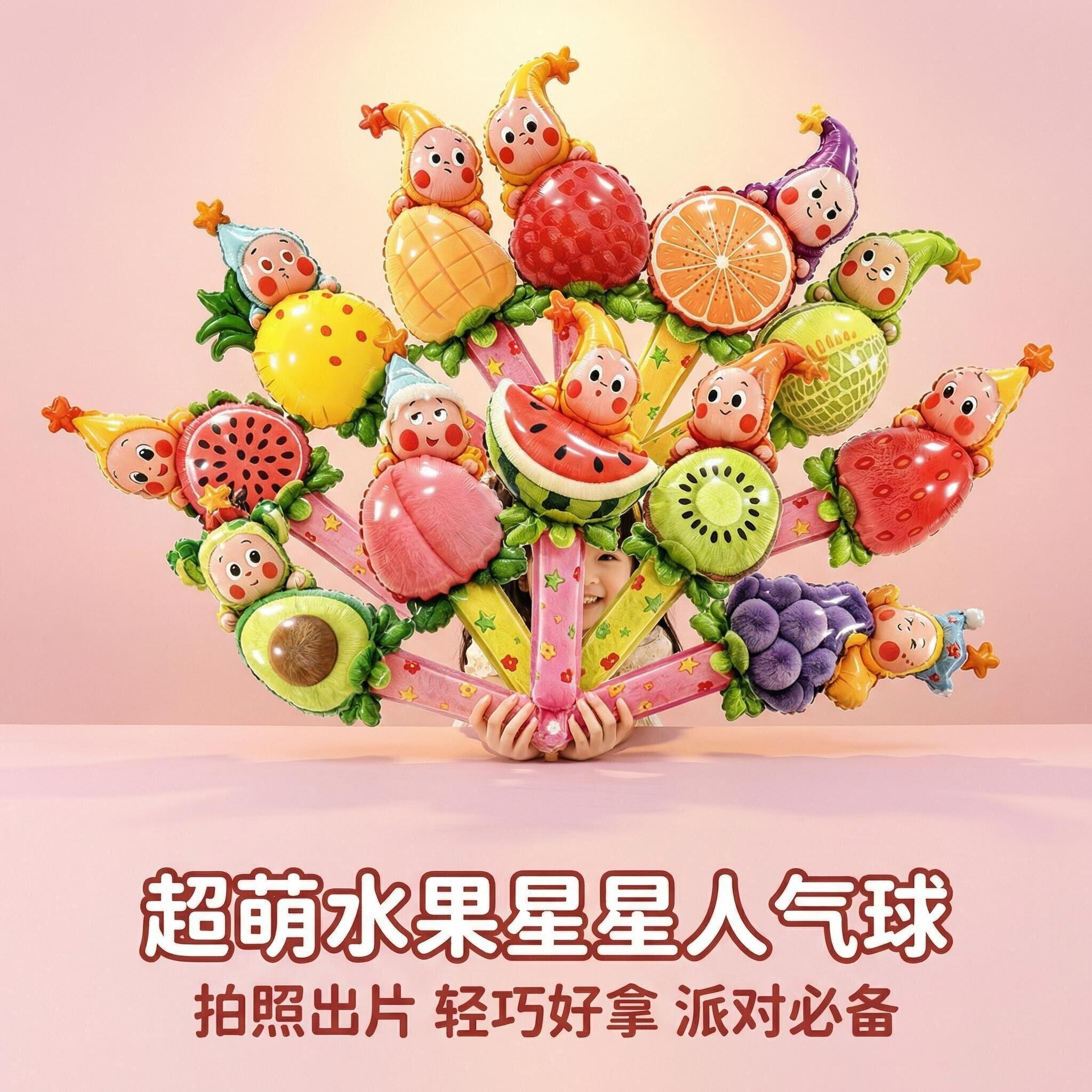 2026新款六一儿童节派对氛围感小学儿童幼儿园手持气球布置装饰