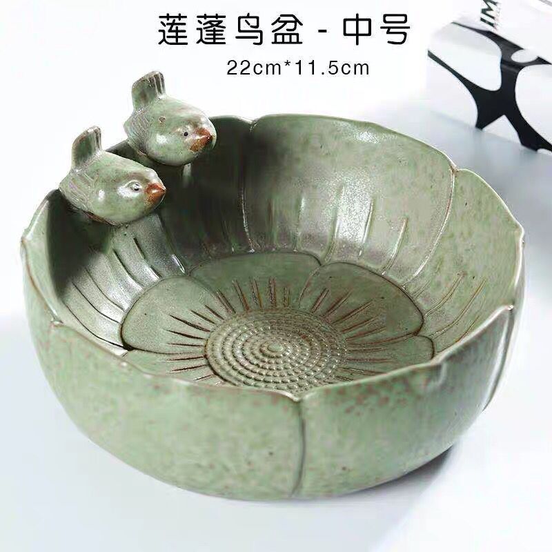 水仙花盆陶瓷铜钱草一叶莲碗莲水养创意个性大号口径多肉水培花盆