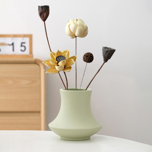 单株蝴蝶兰花盆套盆轻奢高级感高脚陶瓷花盆盆栽干花白色兰花花盆