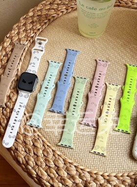 天使翅膀适用iwatchs11/10苹果手表表带SE硅胶Applewatchs9/8/7