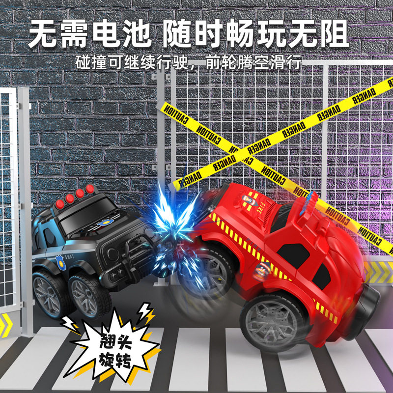 特技360旋转回力越野警车玩具2岁