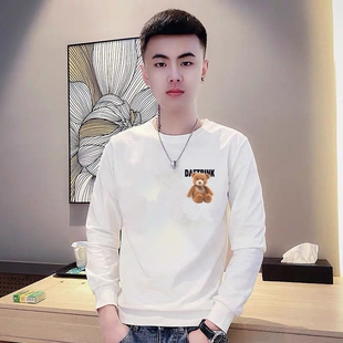 春秋季圆领卫衣男潮ins时尚潮流百搭网红社会精神小伙潮牌长袖T恤