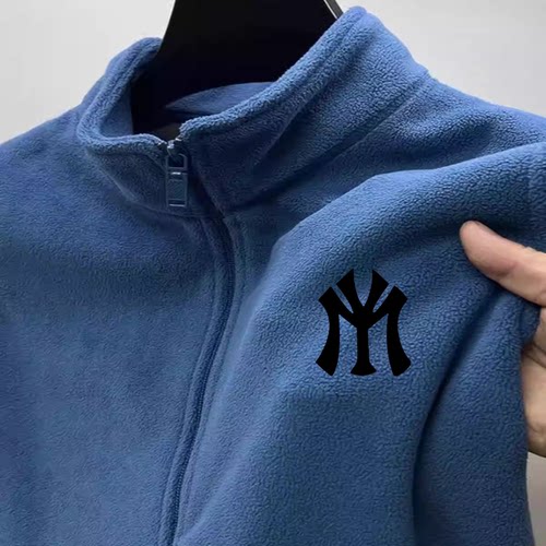 马甲男加绒加厚保暖秋冬摇粒绒外套男宽松无袖坎肩马夹中老年背心