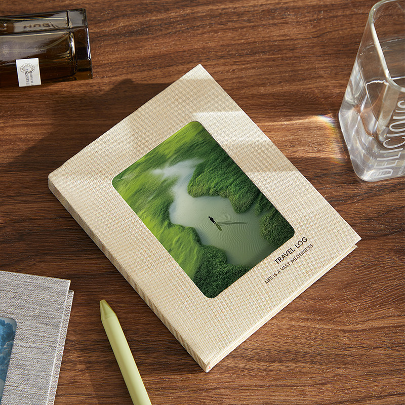 A6旅行系列复古简约160g特种纸硬壳封面开窗本摘抄本笔记本空白手帐本,文具电教/文化用品/商务用品,笔记本/记事本,淘宝优惠券,粉丝福利购,淘宝优惠卷