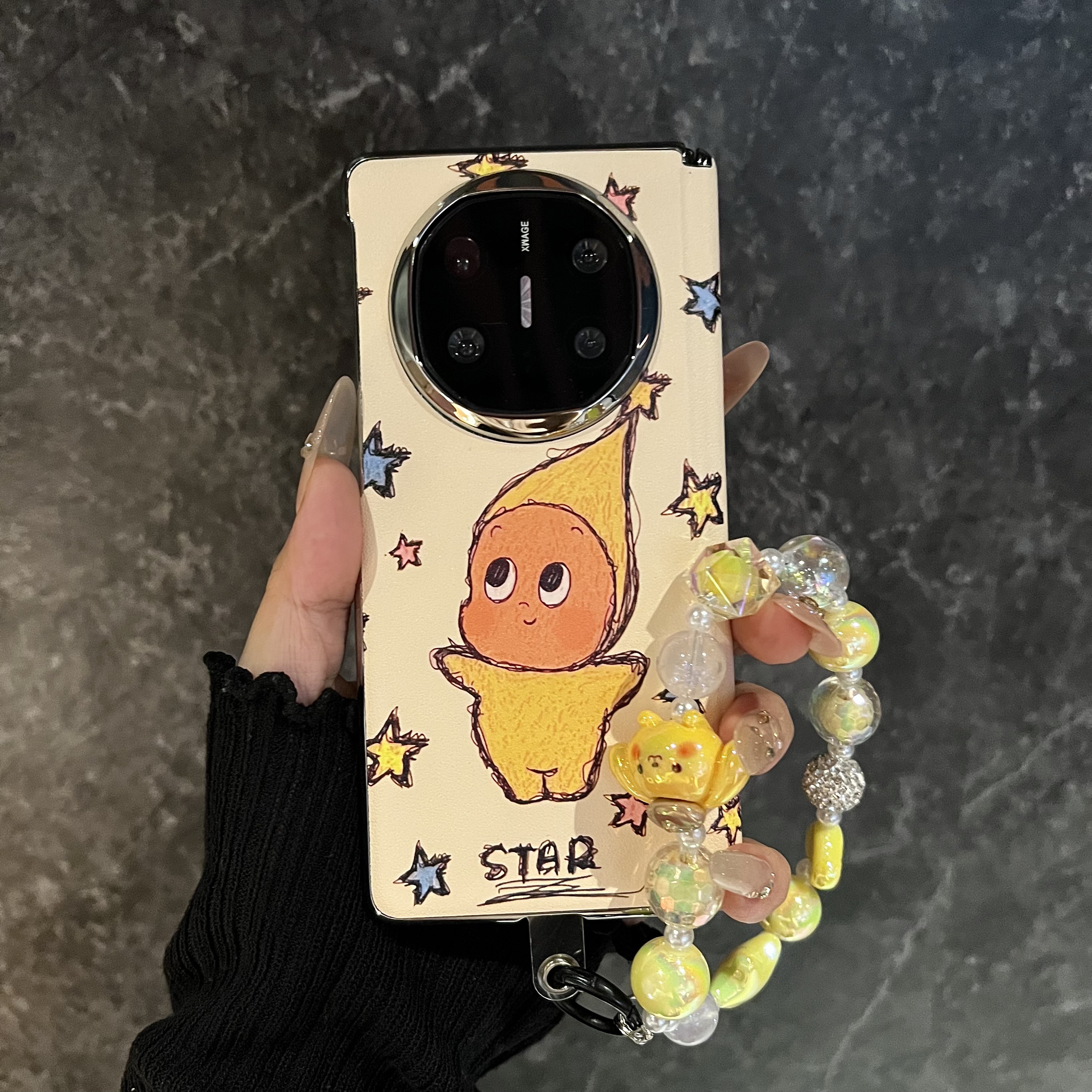 黄底星星人适用华为matex6手机壳