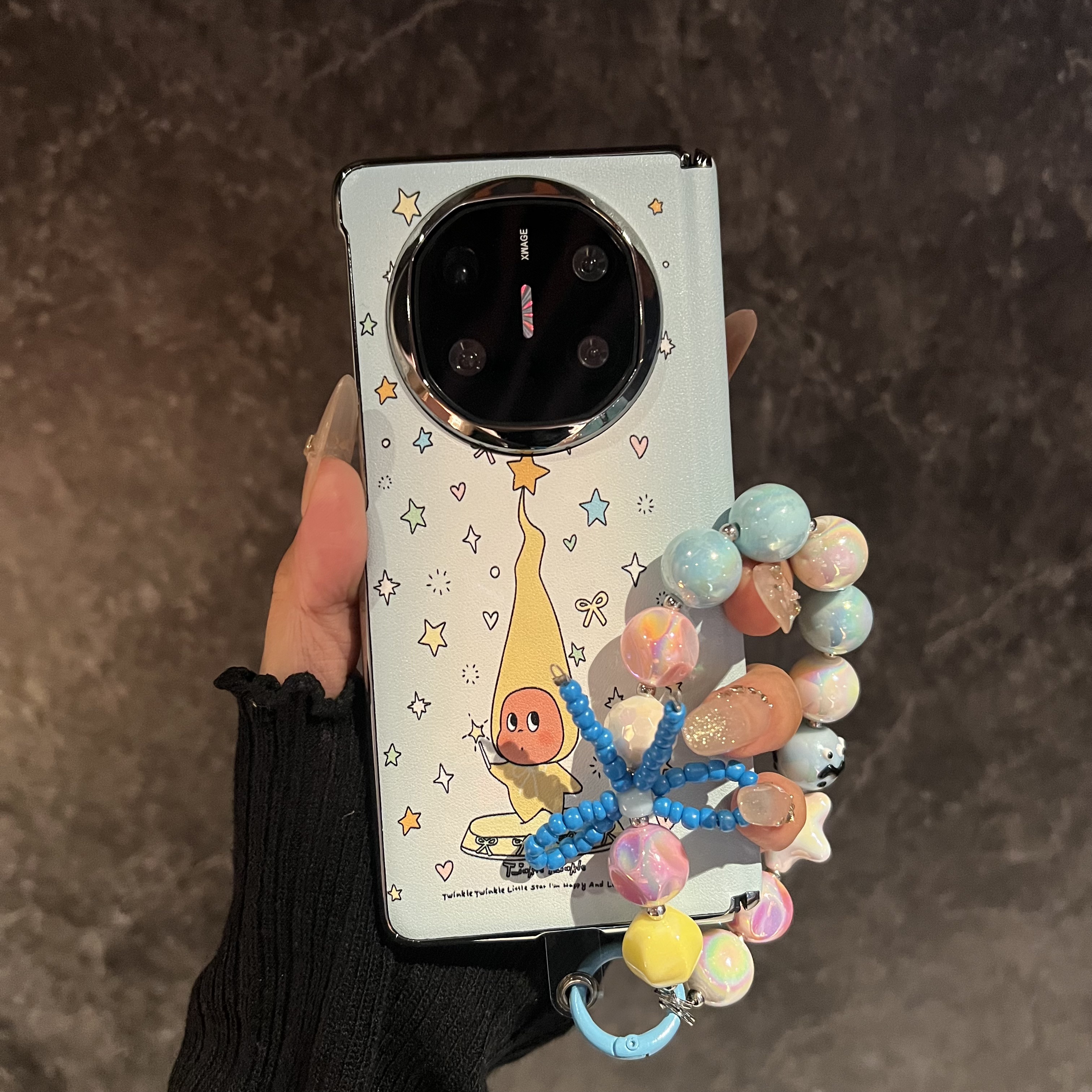 可爱卡通立体童趣插画适用华为matex6折叠屏手机壳matex5典藏版中轴oppofindn5保护vivoxfold5女款荣耀v5保护