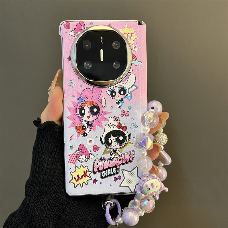 粉色极光飞天小女华为手机壳