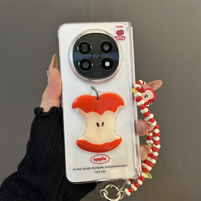 立体苹果核雪梨折叠屏华为手机壳