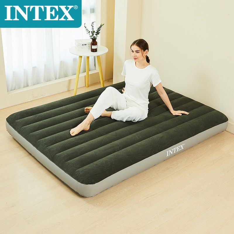 INTEX64空气床绿色植绒双