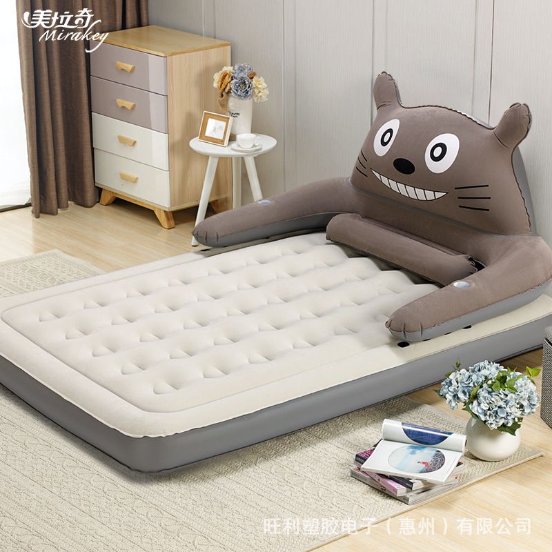 美拉奇卡通气垫床龙猫款充气床垫双人加大单人折叠床垫户外床