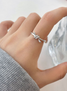 S925纯银法式水钻戒指工厂直