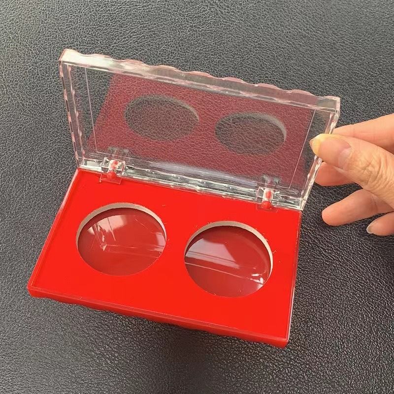 硬币银币两枚装礼品盒 纪念章纪念币塑料盒包装现货可预订
