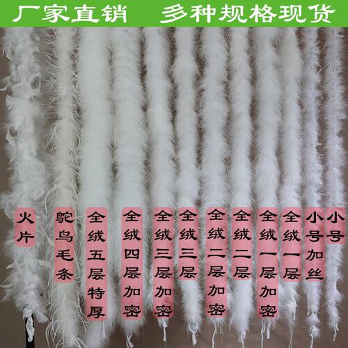 白色羽毛条DIY喜庆装饰