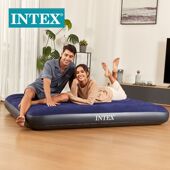 INTEX户外野营充气床垫蓝色床垫绿色植绒线拉PVC空气床