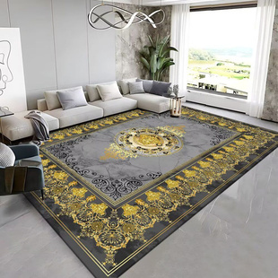 波斯可折叠水洗地毯 客厅卧室床边仿羊绒地毯耐脏可机洗地毯