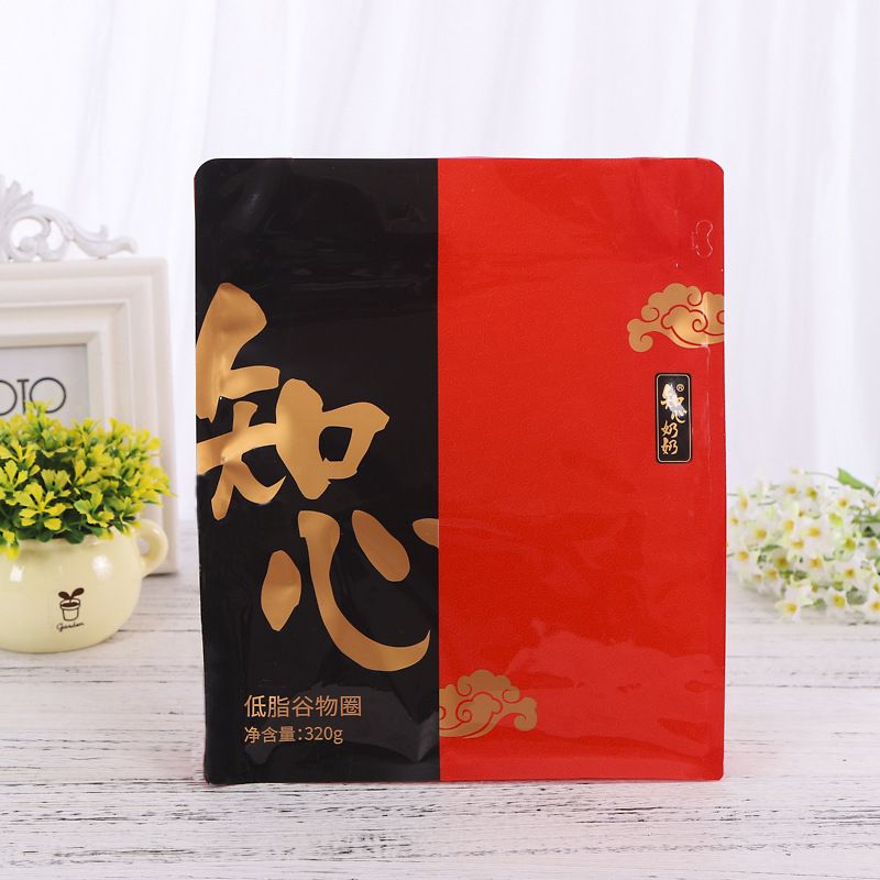 八边封开窗牛皮纸自封袋茶叶包装袋密封袋塑封口休闲食品袋