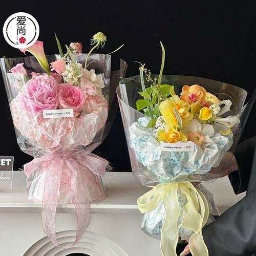 玫瑰花束手揉纸内衬打底资材包