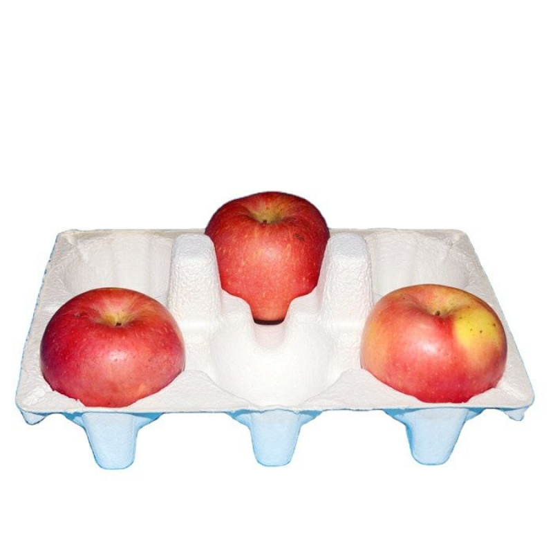 白色纸浆模塑苹果托盘水果包装盒