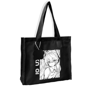 初音未来Miku葱娘V家漫画风周边手提帆布包袋子学生书包单肩背包