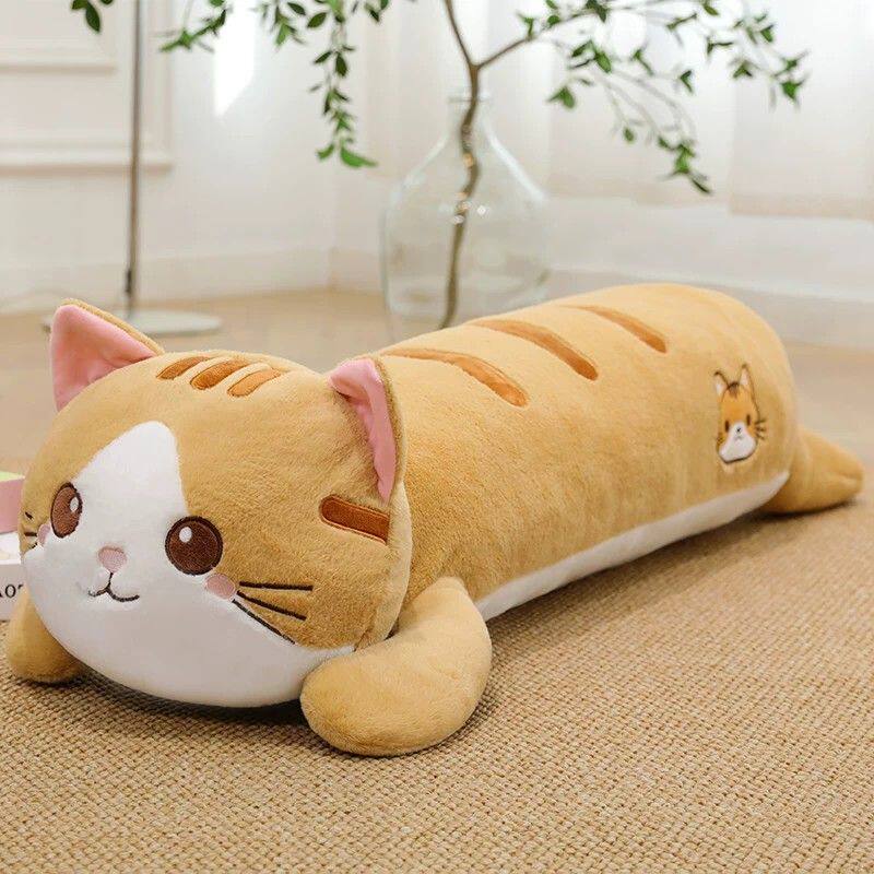可爱趴趴猫咪玩偶女生睡觉抱枕床上夹腿娃娃白兔公仔小狗毛绒玩具