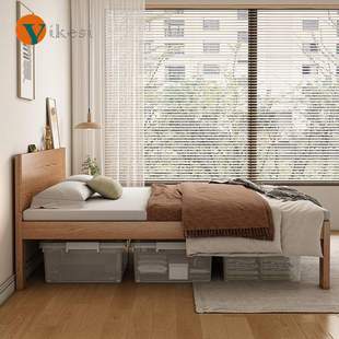 离地高床实木老人客次卧1.5米床1.2全实木高脚床卯榫结构纯实木