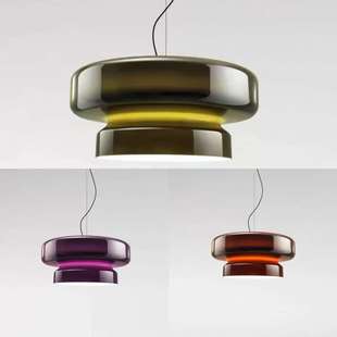 北欧后现代艺术玻璃餐厅咖啡厅会所名宿个性彩色轻奢设计师吊灯