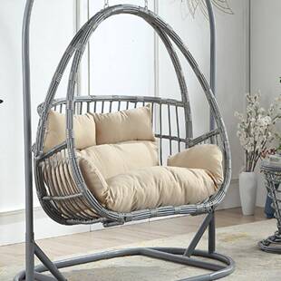 EEX阳台双摇篮椅家用室藤椅吊吊内椅网红秋千床吊篮双人摇摇杆椅