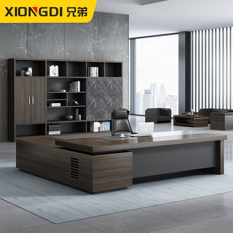 老板桌总裁桌时尚大班台简约现代办公室家具单人主管经理桌椅组合