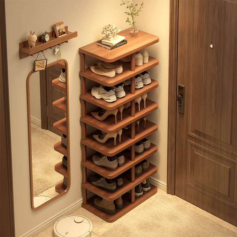 实木芯鞋架多层家用门口室内好看出租房用小窄简易新款置物架鞋柜