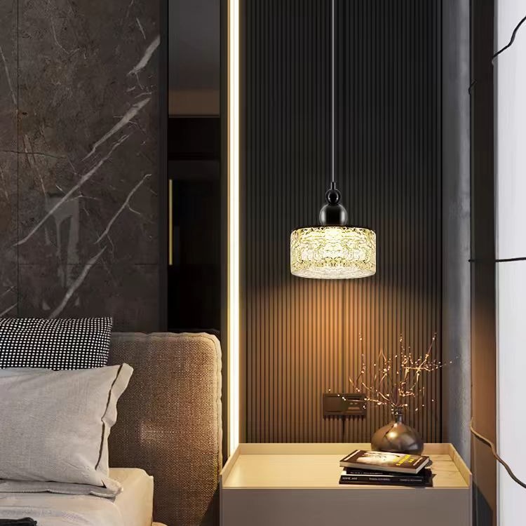 意式极简卧室床头小吊灯现代简约轻奢LED过道吧台餐厅升降款灯具