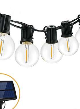 源头厂家G40太阳能灯10LED串灯防水节日诞装饰户外1.5W庭院灯串