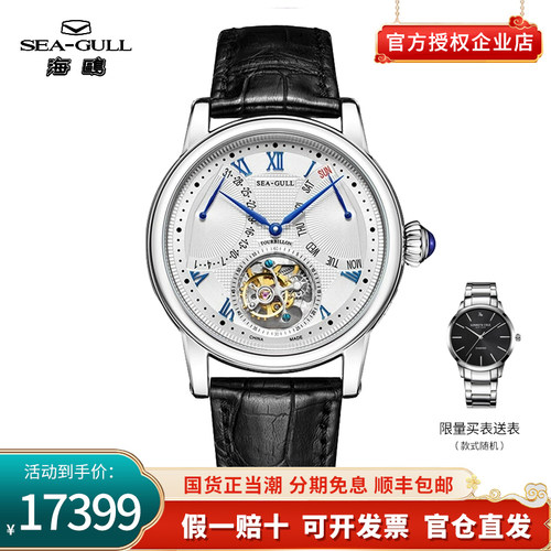 正品多功能镂空全自动海鸥手表