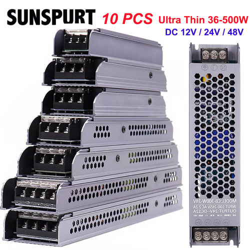 LED开关电源12V24V48超薄静音灯箱电源36-500W广告线型灯带变压器