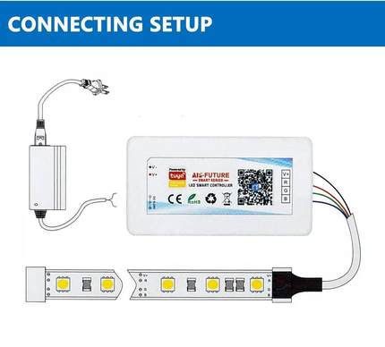 C色光驱单器语音2.4G手机RGBAPPWIFI七彩控制器灯带涂鸦智能调W动