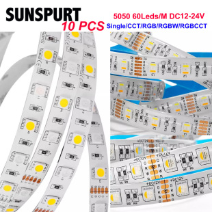 LED低压12V24V七彩RGB5050四线灯带机器提示灯栏杆机定制红绿蓝灯