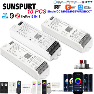 涂鸦WIFI+蓝牙智能LED灯带控制器2.4G遥控五合一Zigbee同步调光色