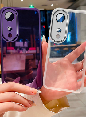 适用vivo v40手机壳带镜头膜vivov40pro保护套v全包超薄V2417防摔viviv海外版v40lite透明款por硅胶软壳case