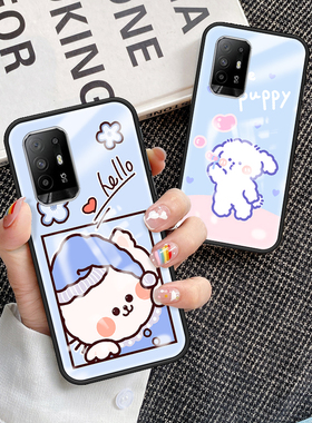 适用OPPOF19Pro手机壳f19硅胶保护套f19pro+全包防摔CPH2159新品卡通玻璃壳por可爱创意女款oppo个性彩绘外壳