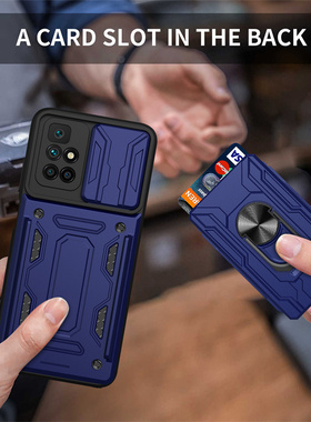 【可插卡】适用小米poco m4pro手机壳5G版带卡包pocom4por保护套mi全包镜头盖21091116AG防摔mipocom4外壳pco