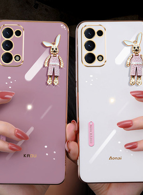 适用OPPOFindx3lite手机壳新款电兔子Findx3neo可爱保护套5G全包镜头防摔findx超薄x3青春版卡通公仔0pp0外壳