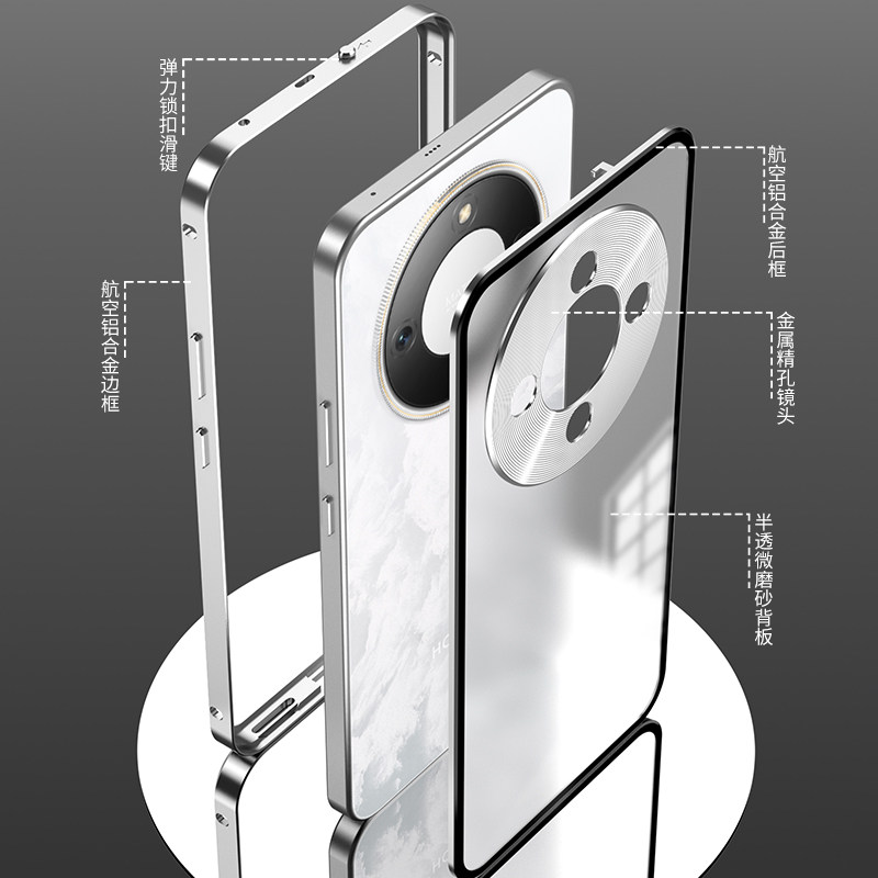 适用于荣耀X9D手机壳金属边框honorx9d保护套超薄磨砂MTN-NX1外壳香港版5G全包防摔honor透明男女款海外国际