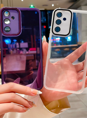 适用三星A13手机壳带镜头膜Galaxy a23保护套a33透明SM-A136B超薄73硅胶4G软壳galaxya53全包5G版336外壳case