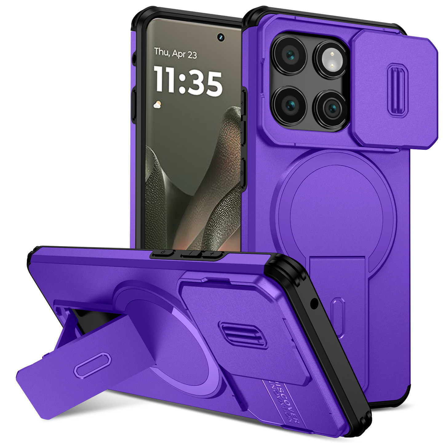 Suitable for motorola motoedge 2025 phone case with lens cover, sliding window, Moto Edge protective case, full package, shockproof XT2519 case, new 5G stand for both men and women, MOTOROLA thumbnail 4