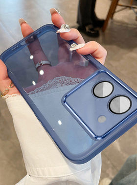 适用vivoy27手机壳海外版硅胶保护套vivo y27全包防摔viv0y27s透明护镜新款vovoy27男女viovy27带镜头膜丫27S