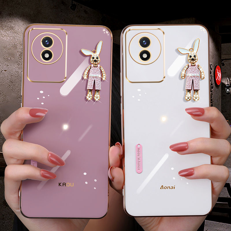 适用vivo Y02S手机壳卡通公仔VIVOY02硅胶保护套vovoy02全包镜头防摔viovy02可爱趣味女生新款Y02软外壳V2203