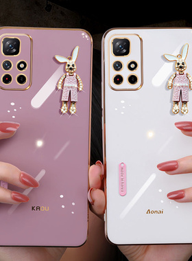 适用小米Poco M4 Pro手机壳镜头保护套pocom4pro创意卡通xiaomi全包防摔米mi可爱公仔m4p男女款m45g外壳子por